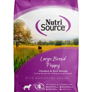 Nutri source perro cachorro pollo y arroz raza grande 26lb