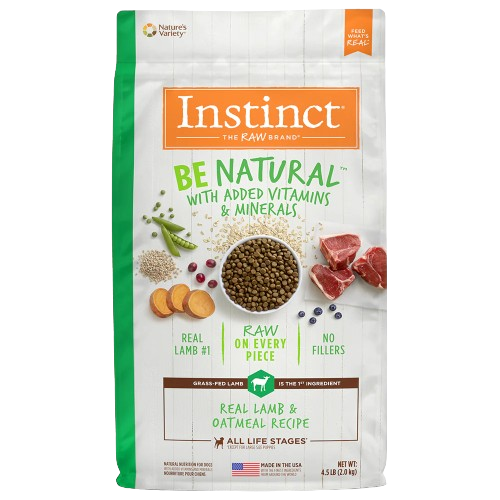 INSTINCT BE NATURAL LAMB & OATMEAL FOR DOGS 24 lbs