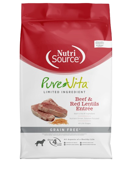 Nutri Source Pure Vita Res y Lentejas 12lbs