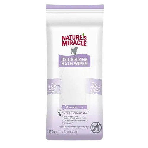 Natures Miracle Bath Wipes - Lavanda 100U