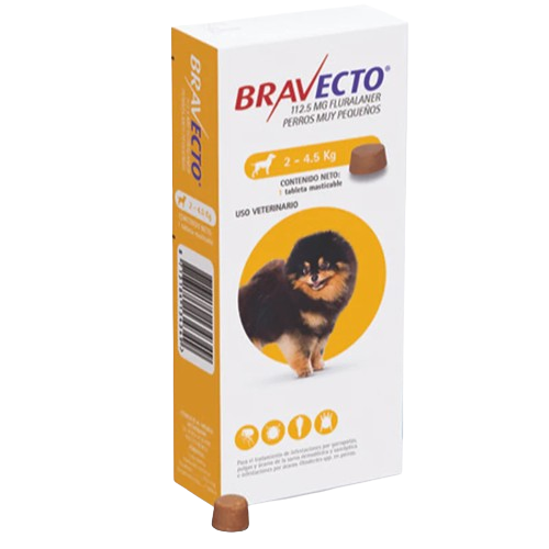Bravecto (2 a 4.5 kilos) Amarilla