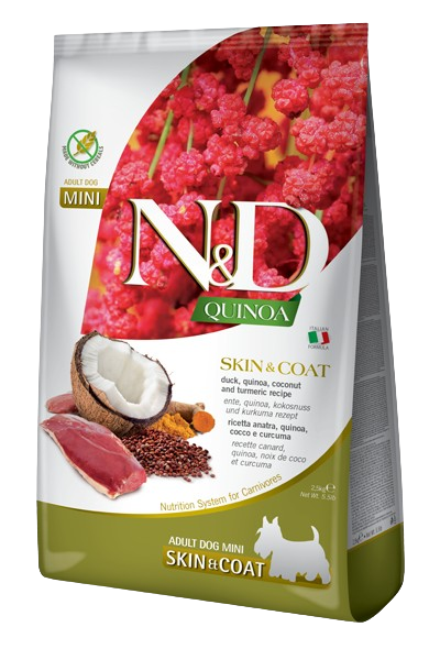 ND QUINOA ADULTO MINI PIEL & PELO PATO 2.5KG