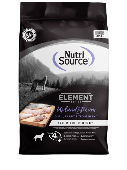 Nutri source ELEMENT SERIES UPLAND STREAM GRAIN FREE 4lbs