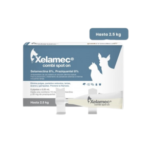 XELAMEC COMBI SPOT ON - Perros y Gatos Hasta 2.5kg (Caja 5 pipetas)