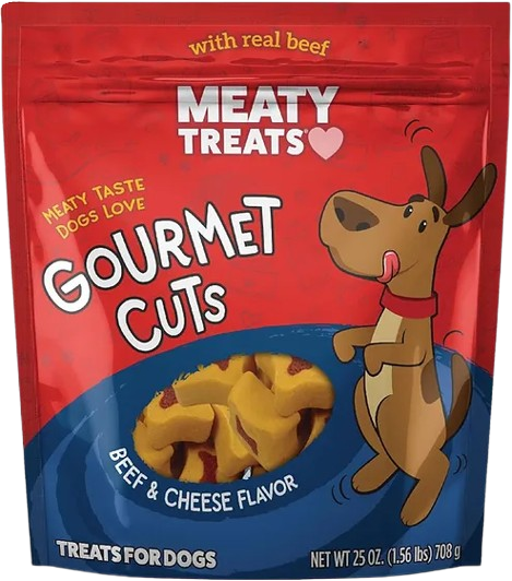 MEATY TREATS GOURMET CUTS – BEEF & CHEESE 25oz