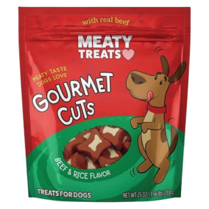 MEATY TREATS GOURMET CUTS – BEEF & RICE 25oz