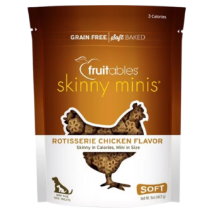 FRUITABLES DOG TREATS SKINNY MINIS ROTISSERIE CHICKEN – POLLO ASADO 05 ONZAS