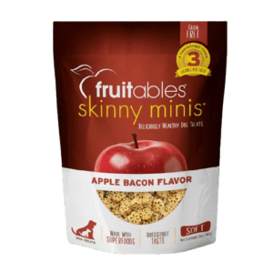 FRUITABLES DOG TREATS SKINNY MINIS APPLES BACON – TOCINO & MANZANA 16 ONZAS