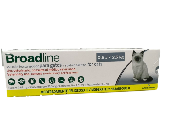 Broadline 2.5 a 7.5 kg para gatos