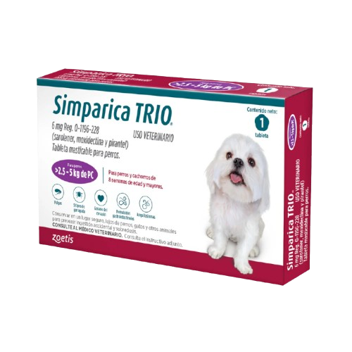 Simparica Trio 2.5-5kg Caja (3Tabs)