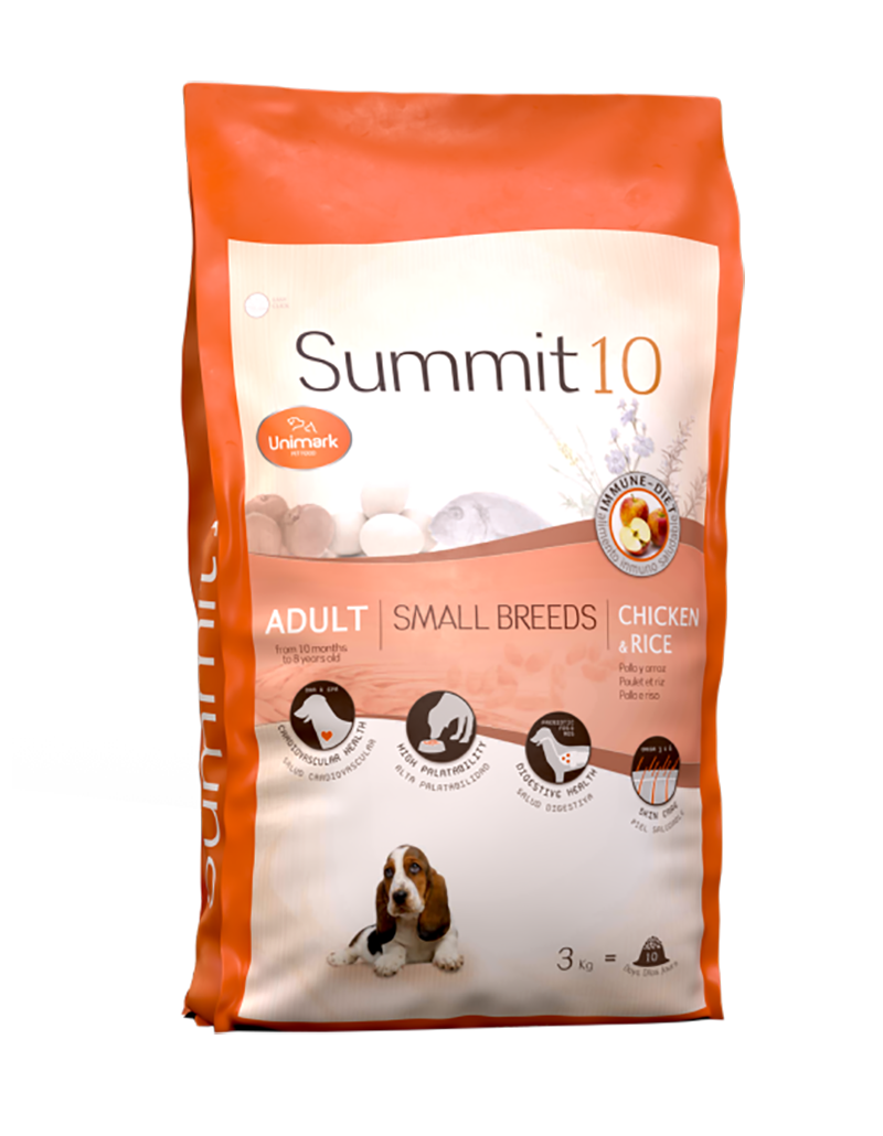 SUMMIT 10 PERRO ADULTO POLLO Y ARROZ RAZAS PEQUEÑAS - 3KG