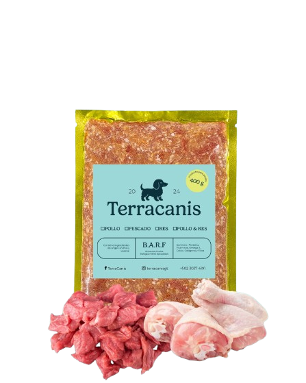 TERRACANIS BARF MIXTA (Pollo y Res) 400gr