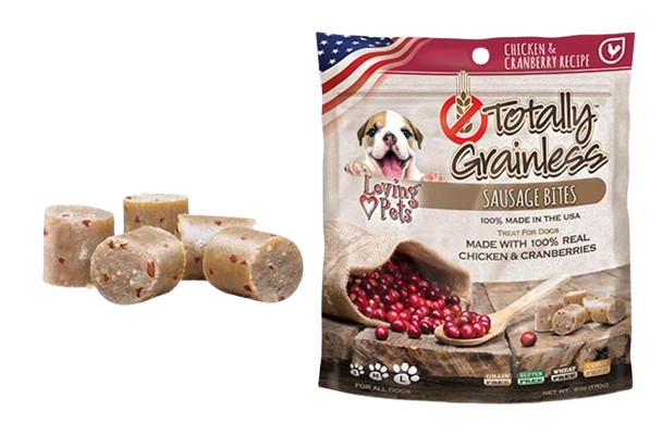 LOVING PETS - GRAINLESS SAUSAGE BITES CHICKEN & CRANBERRY 60oz