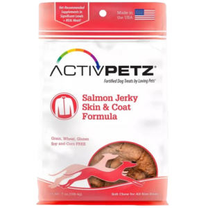 LOVING PETS - ACTIVPETZ SALMON JERKY SKIN & COAT FORMULA TREAT 7 OZ