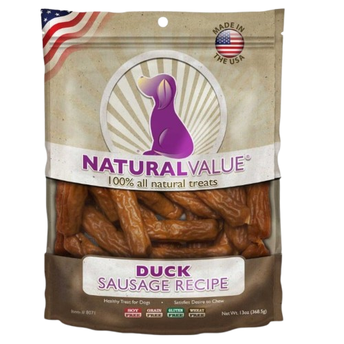 LOVING PETS - NATURAL VALUE DUCK SAUSAGE RECIPE TREAT 13OZ