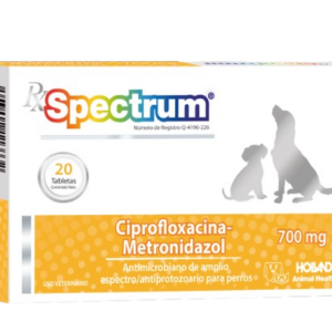 Ciprofloxacina + Metronidazol 700 mg - 20 tabletas