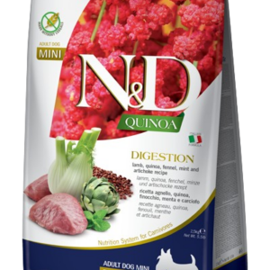 ND QUINOA ADULTO MINI DIGESTION CORDERO 2.5kg