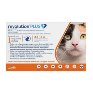 REVOLUTION PLUS GATO  2.5 - 5kg - UNIDAD