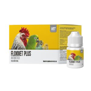 Floxivet Plus Caja de Gotero 10 mL Para Aves