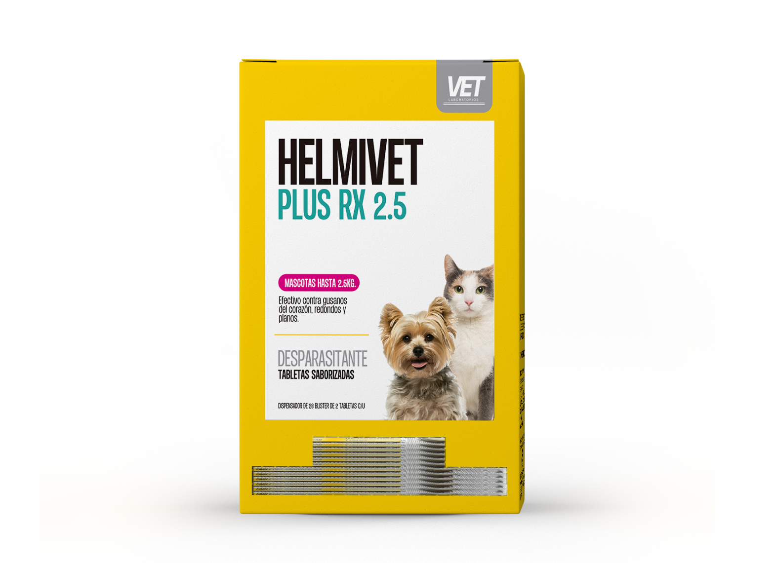 Helmivet Plus Rx 2.5 Blister de 2 Tabs