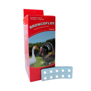 BRONCOFLOX TABLETAS Antibiótico para aves y porcinos