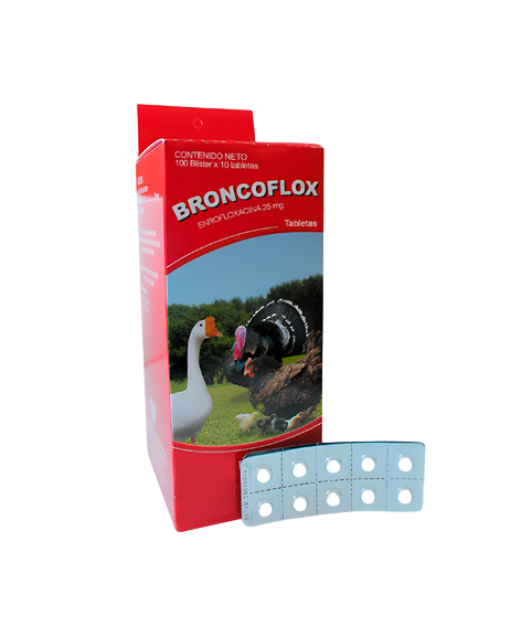 BRONCOFLOX TABLETAS Antibiótico para aves y porcinos